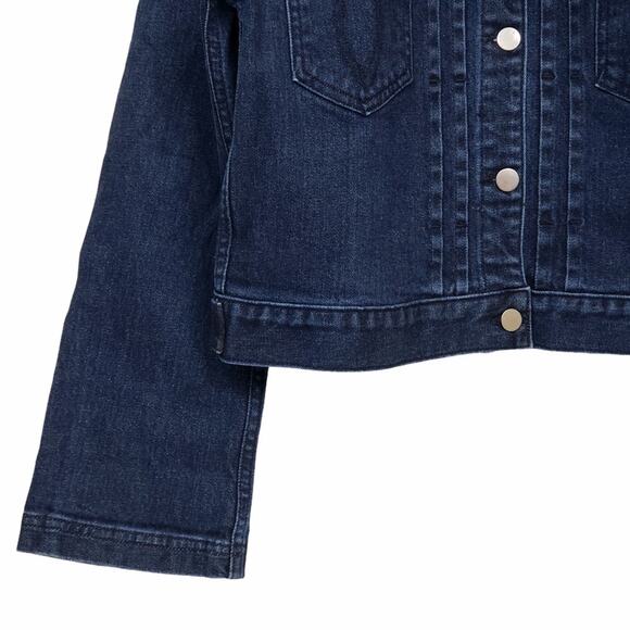 BLDWN Womens M Leon Denim Jean Jacket Dark Wash NEW - Picture 6 of 10